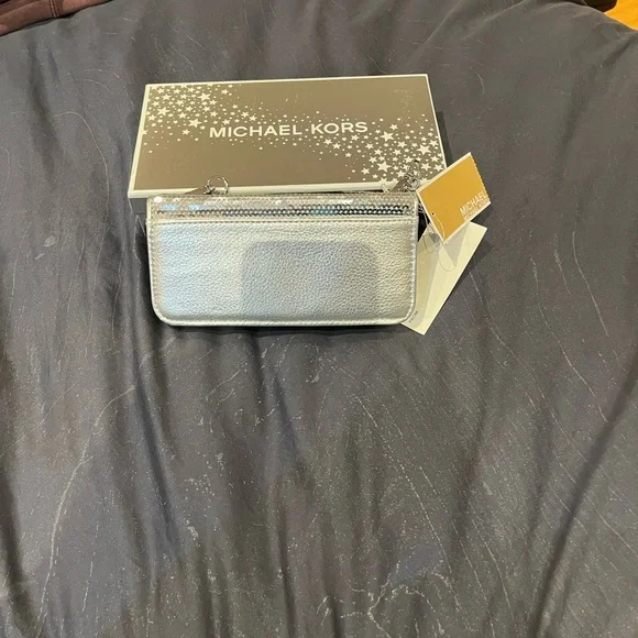 Michael Kors Shimmering Silver Wristlet - Picture 3 of 3